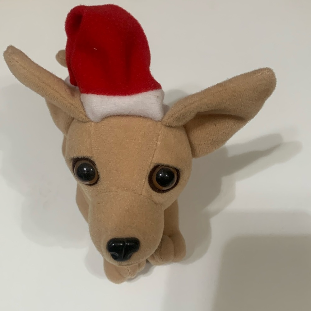 Vintage Applause Yo Quiero Taco Bell Chihuahua Christmas Santa Hat Plush